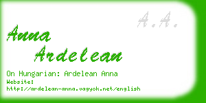 anna ardelean business card